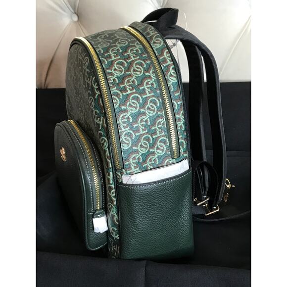 Coach Women's Court Backpack (Monogram Green) - Picture 11 of 15
